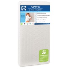 Sealy Baby Flex Cool 2 Stage Crib Mattress and Toddler Bed Mattress, Breathab...