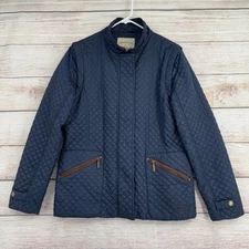Horseware Ireland Quilted Equestrian Jacket Men's Size Medium Navy Blue