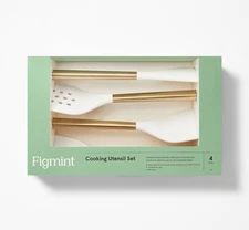 🥥 Figmint Silicone Kitchen Utensil Set Compact Champagne 4pc🆕DISTRESSED BOX‼️