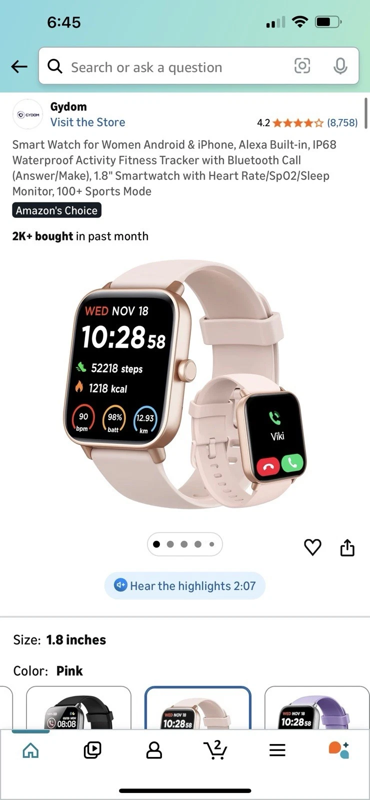 Smart Watch For Android & iPhone