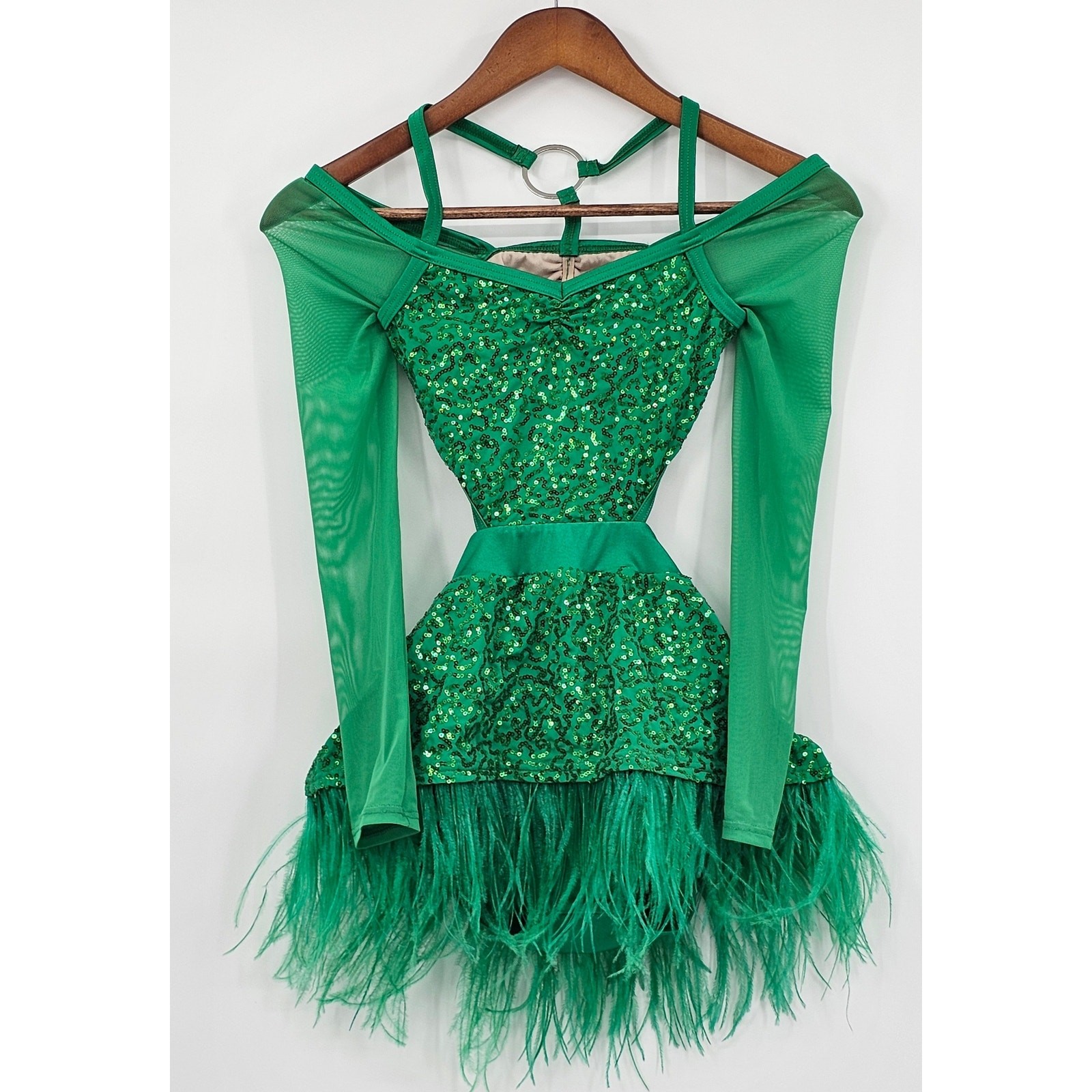Weissman Dancewear Girls Green Dance Costume/Dres… - image 1