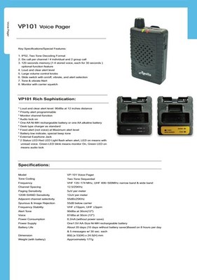 New Pager Digital Apollo VP101 Pro UHF 450-460MHz