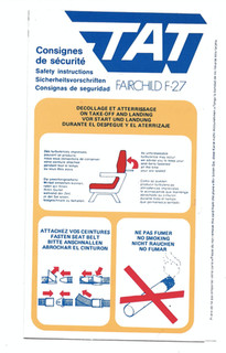 Safety card TAT Fairchild F 27