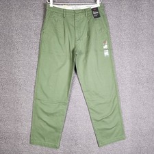 Levi's XX Chino Loose Pleated Straight Pants Men's Green Cotton NEW A92110004