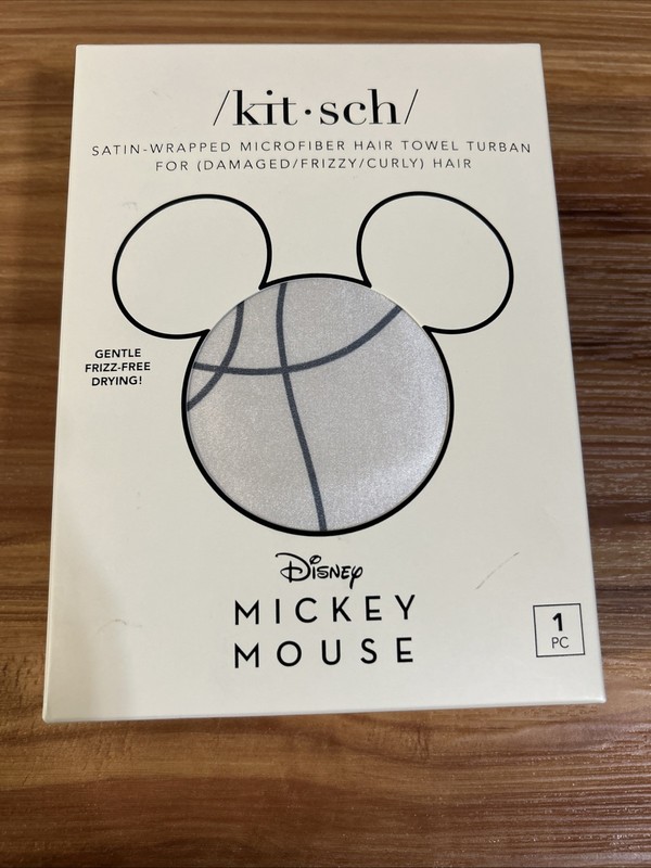 Kitsch Disney Mickey Satin Wrapped Hair Towel