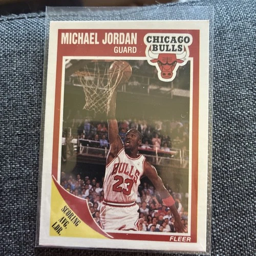Michael Jordan 1989-90 Fleer #21 Scoring Avg. Leader Chicago Bulls EX-NM