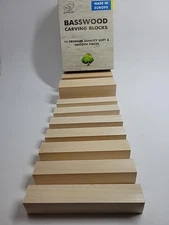 Beaver Craft Set Of 9 Premium Quality Basswood Carving Blocks, 9 Pcs