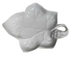 Lillian Vernon Vintage Leaf Decorative Dish White 5”x6”  1987 NEW IN BOX 3 Left