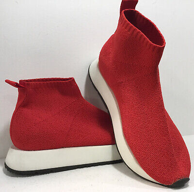 ZARA Graffitti Red White Faux Leather Low Lace Up Sneaker Tennis Men Shoes  8M 41 | eBay