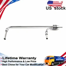 Universal Chrome Gas Fuel Line Kit Dual Inlet 4146 bbl 3/8" Hose Tube 4160 US