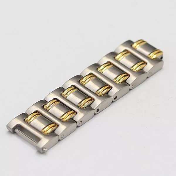 Bracelet montre femme GUCCI authentique 7 maillons pour pièces couleur argent/or 12 mm