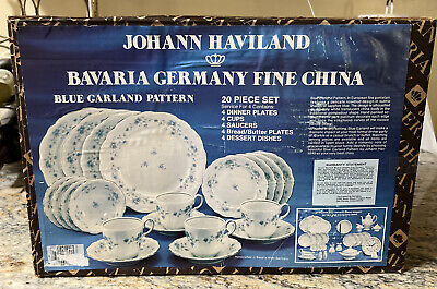 Johann Haviland “Blue Garland” Bavaria Germany 20 Piece Set Fine China In  Box | eBay