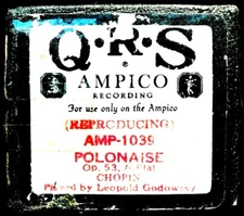 QRS / AMPICO Recut Chopin POLONAISE Op.53 A Flat AMP-1039 Player Piano Roll