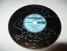 Thorens Switzerland Music Box 4.5" Metal Disc William Tell's Prayer D488