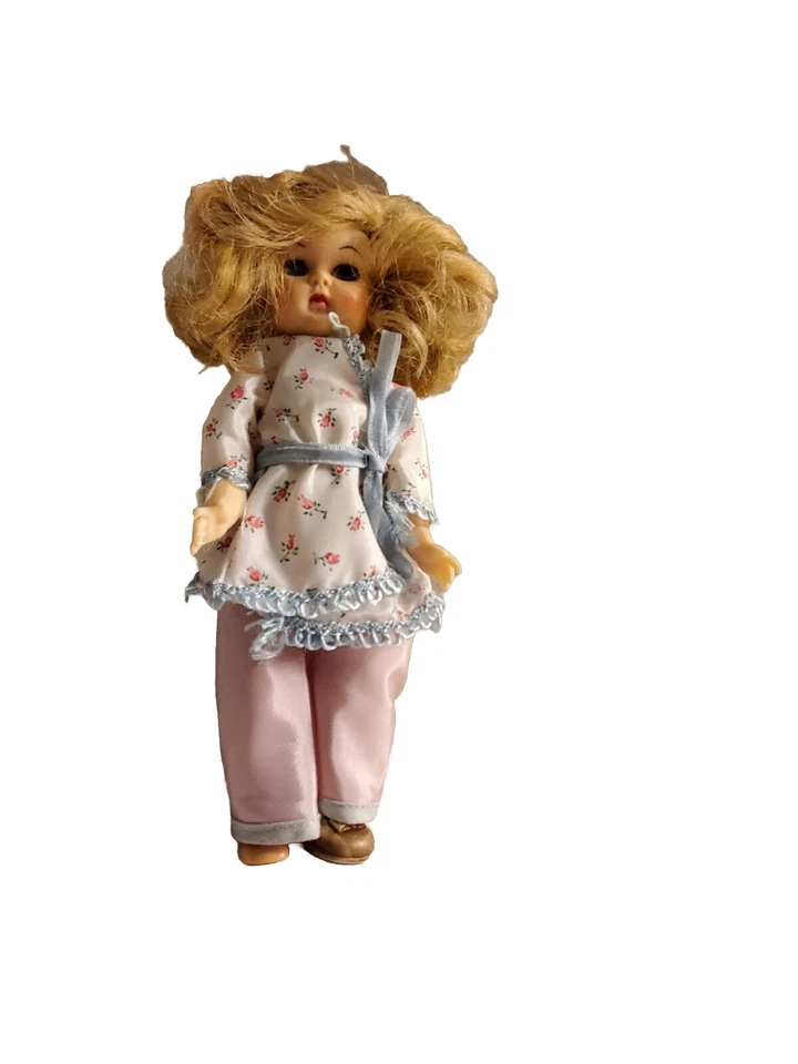 Muñeca Marie Jane Effanbee vintage rara de los años 50 con vestido pelo rubio, ojos. 5,5-6" Foto 2 de 3