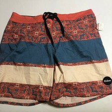 Men's Eidon Unline Board Shorts Swim Trunks Drawstring Pockets Size 36 x 7 NWT 