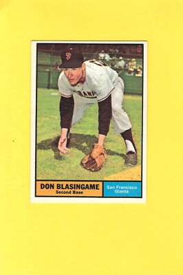 1961 Topps #294 Don Blasingame SF Giants Near MINT Beauty!