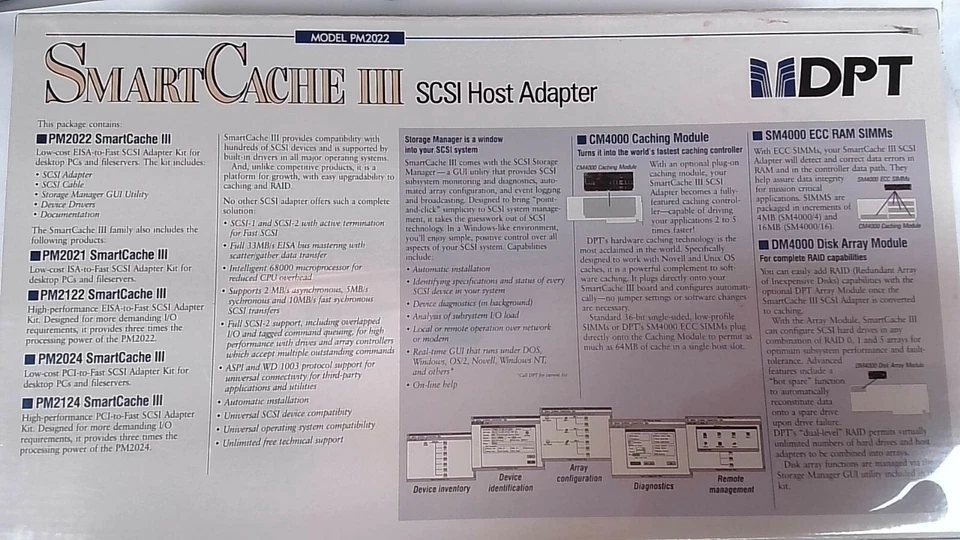 EISA SCSI HOST ADAPTER CONROLLER SMART CACHE III DPT PM2022/90 - Image 2 of 4