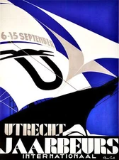 Utrecht Jaarbeurs International. Decorative Poster. Home Graphic Art Design 4037