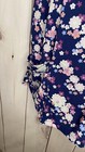 S Butter Soft Women's Small Scrub Top Short Sleeve Navy Floral Print Pockets — photo 7