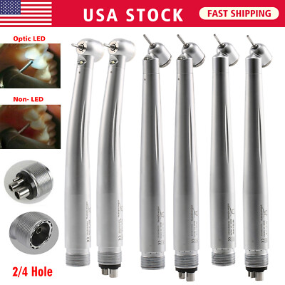Dental Fiber Optic LED E-generator/ 45° Degree High Speed Handpiece 2/4 Holes