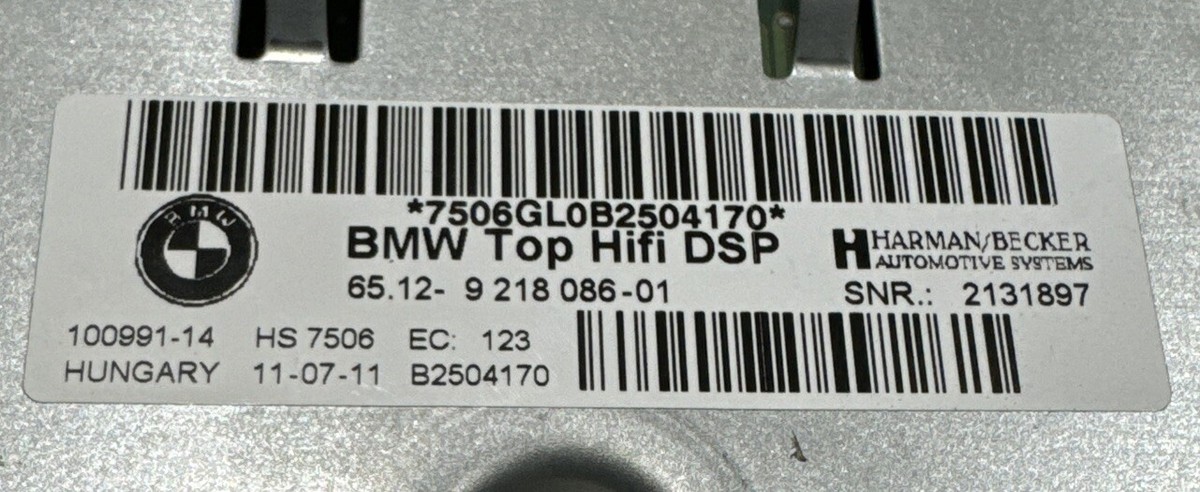 11-13 BMW 335I X-DRIVE AMP AMPLIFIER AUDIO CONTROL MODULE UNIT  