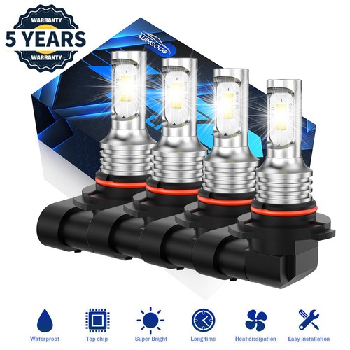 Bulbs Combo LED Headlight 6000K Cool White Plug-N-Play Pack 4 9005/HB3 9006/HB4 - 第 1/24 張圖片