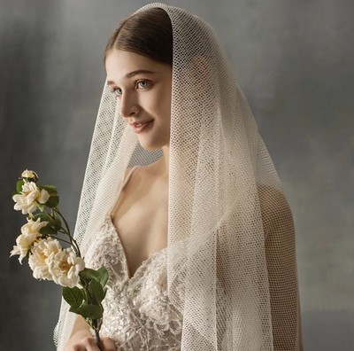 Wedding veil white bride bridal 230cm chapel long elegant beautiful comb new