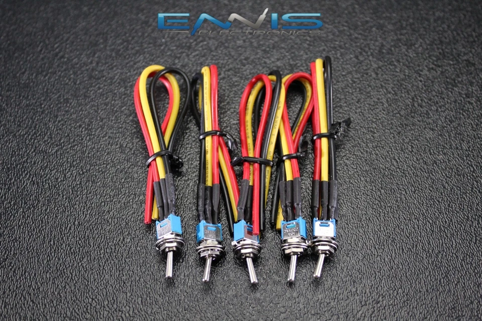 20 PIEZAS ENCENDIDO MINI INTERRUPTOR DE METAL PRECABLEADO 1.5 AMP 250 VACÍO BALANCÍN IBTSSMS Foto 3 de 4