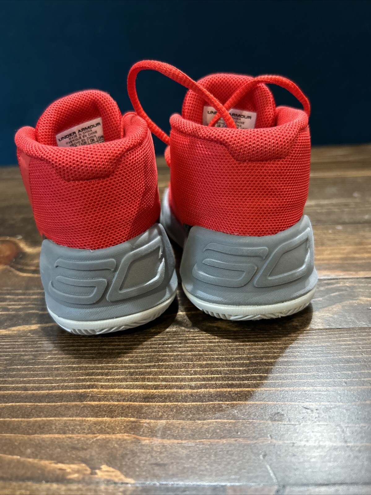 EUC Under Armour Steph Curry RED Toddler Sneakers - Size 5 thumbnail 4