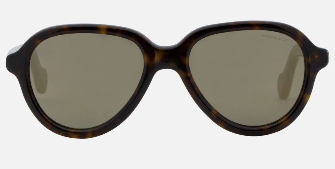 Moncler Aviator Sunglasses ML0043 52C Dark Havana 52mm 0043 | eBay 