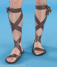 ROMAN SANDALS GLADIATOR ANCIENT ROME ADULT HALLOWEEN COSTUME ACCESSORY