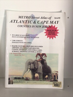 Franklin Metro Map Atlantic City Cape May HAGSTROM Paper Map