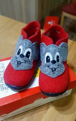 Superfit Hausschuhe Größe 23 Baby Kinder Lauflerner rot  NEU
