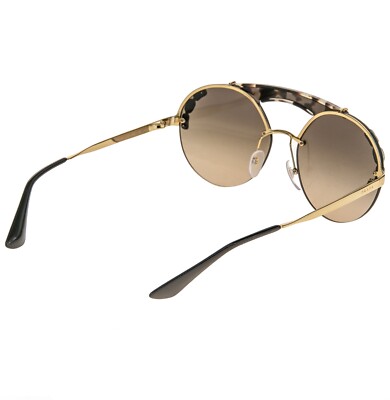 PRADA ORNATE Crystal Jewel Stud Sunglasses 52U Brown PR52US Snoop