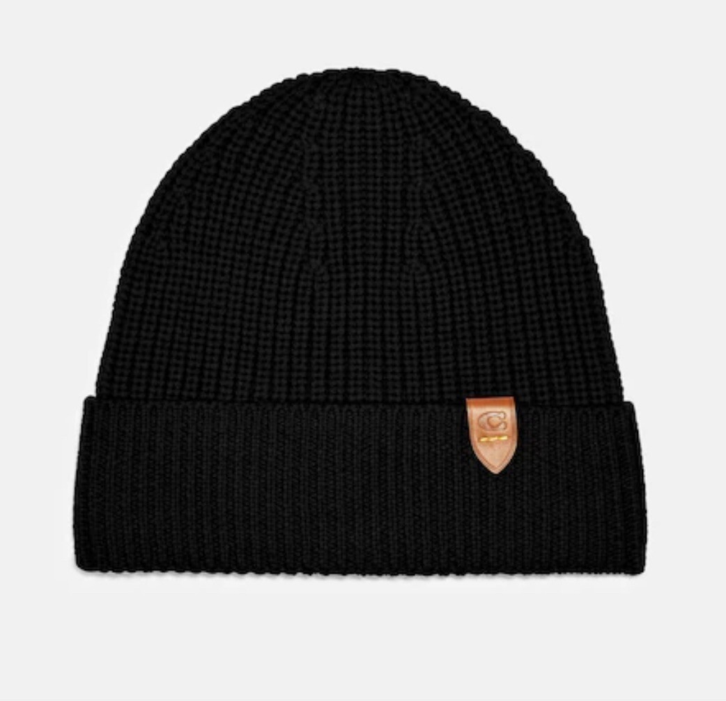 Coach Rib Knit Wool Beanie Hat Navy Blue 86553 for sale online eBay