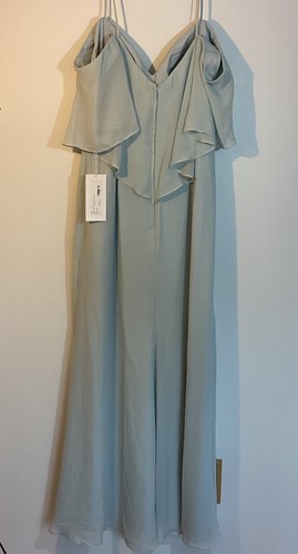 Bill Levkoff Gown Sample Sheer Overlay Seafoam Size 12 - Picture 4 of 11