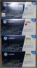 HP 502A Q6471A Cyan 2 Q6472A Yellow Q6473A Magenta Toner Cartridge EXPIRED