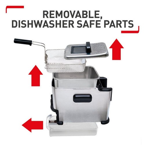 Tefal Oleoclean FR701640 2L Compact Deep Fat Fryer Silver for sale