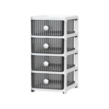 4 Tier Plastic Drawers Storage Unit Desktop Organiser For Office School Home