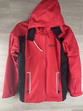 NINTENDO employee staff hooded rain jacket Red Mens Small vintage rare mario