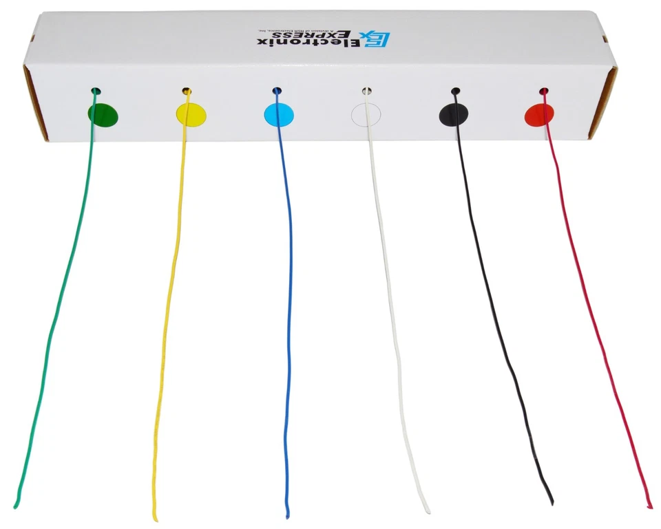 Kit de cables de conexión trenzados calibre 22 - Seis carretes de 100 pies, cobre estañado, chaqueta de PVC Foto 4 de 4