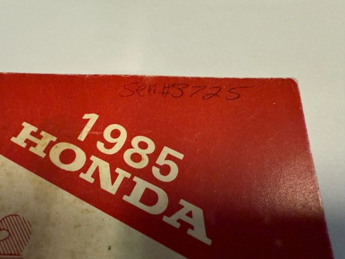 1985 Honda ATC200S Owners Manual 200S 3-Wheeler - Picture 3 of 5