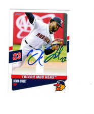 Devin Sweet 2024 Toledo Mud Hens signed autograph baseball card Greensboro NC