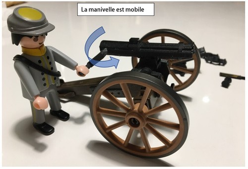 Custom Gatling adaptable sur canon Playmobil Nordiste / Sudiste - Foto 4 di 8