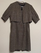 JESSICA HOWARD Dress Womens Size 12 Brown 2-Piece Sleeveless Sheath with Jacket
