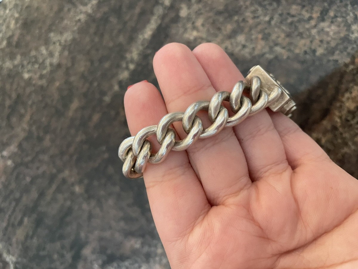RARE!! Kieselstein-Cord Curb Link Bracelet Sterling Silver/18kt W