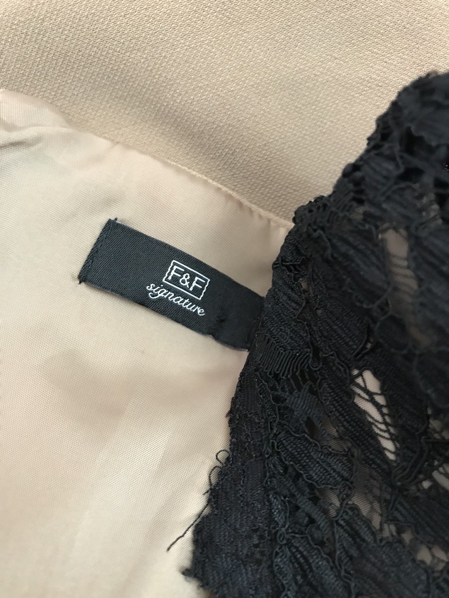 Robe Femme F&F Signature - Couleur Camel/noir - Taille UK 12 - Doublée - Occasion Très Bon état
