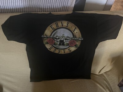 Guns N' Roses Men's T-Shirt Genuine Merch Bullet Logo LARGE