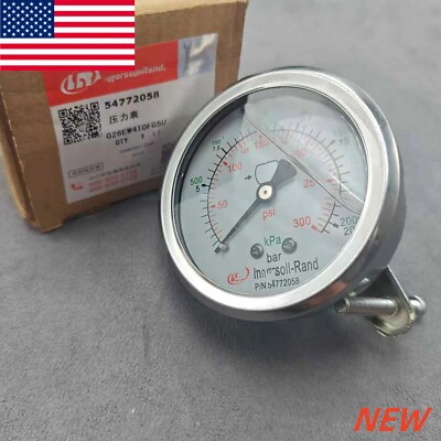 #ad NEW Pressure Gauge Panel Mount IR 54772058 FOR INGERSOLL RAND Air Compressor $67.40